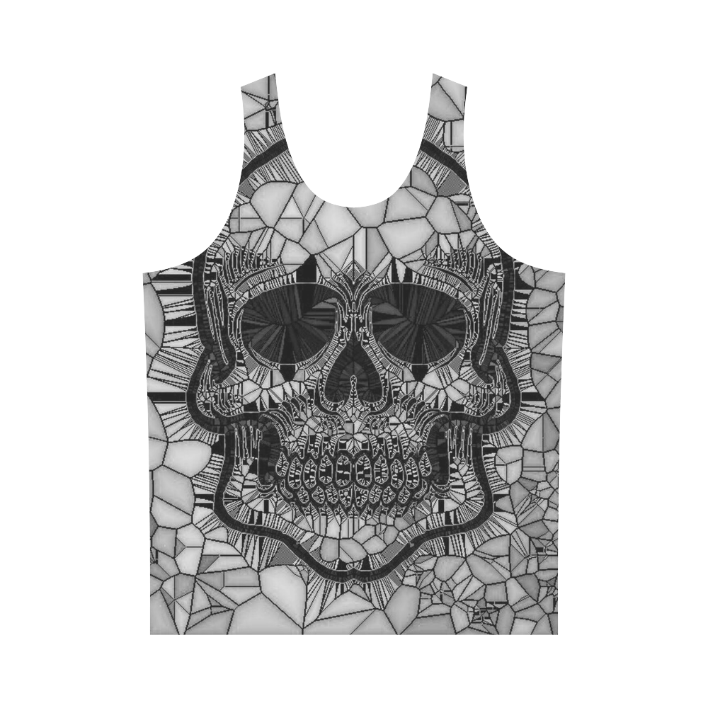 Glass Mosaic Skull, black  by JamColors All Over Print Tank Top for Men (Model T43)