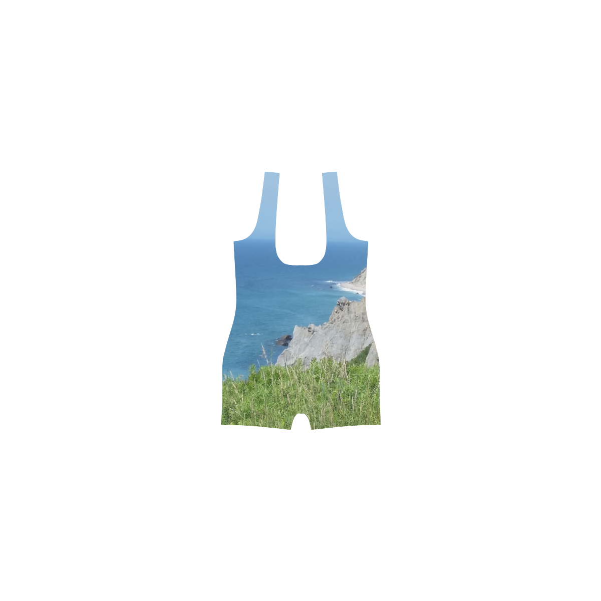 Block Island Bluffs - Block Island, Rhode Island Classic One Piece Swimwear (Model S03)