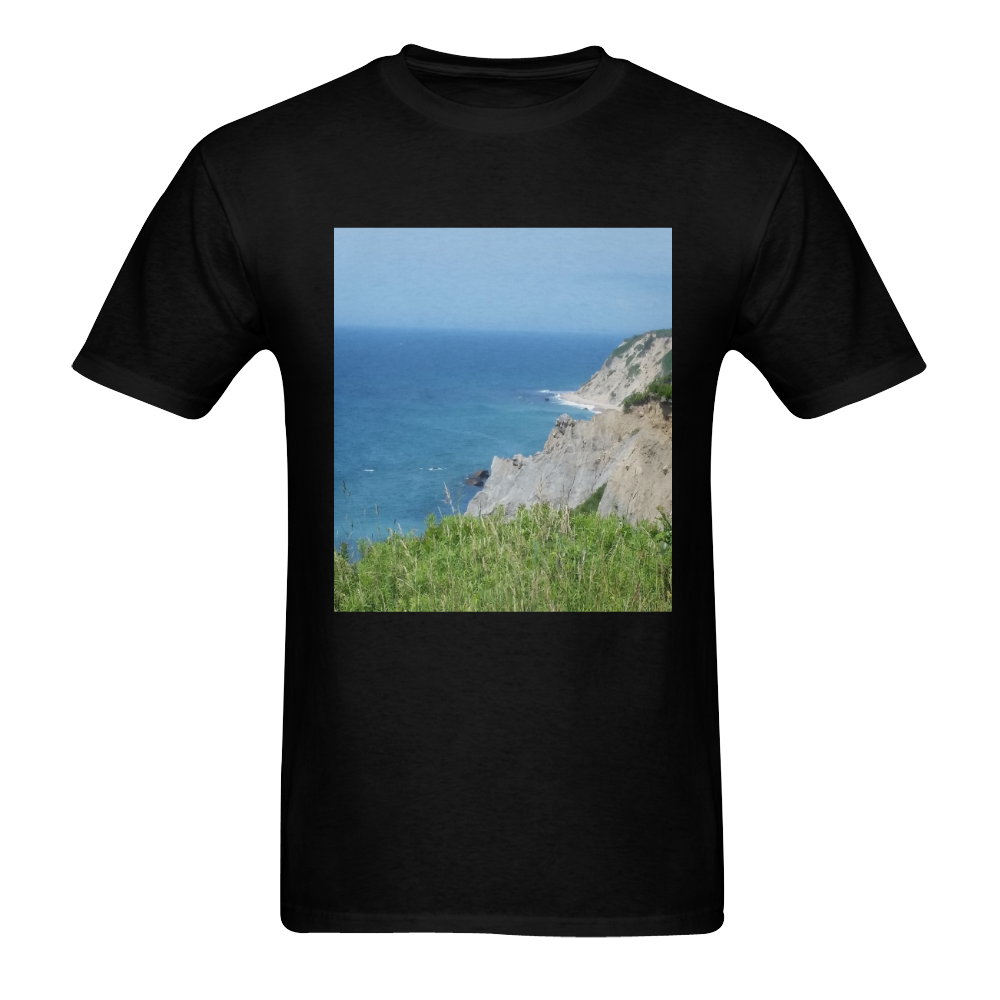 Block Island Bluffs - Block Island, Rhode Island Sunny Men's T- shirt (Model T06)