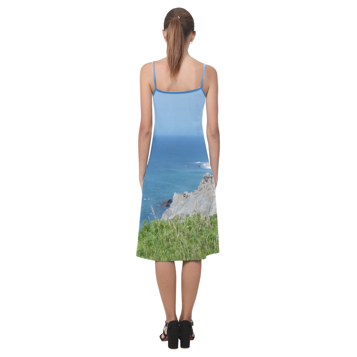 Block Island Bluffs - Block Island, Rhode Island Alcestis Slip Dress (Model D05)