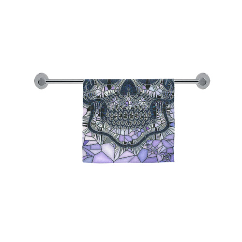 Glass Mosaic Skull, blue by JamColors Custom Towel 16"x28"