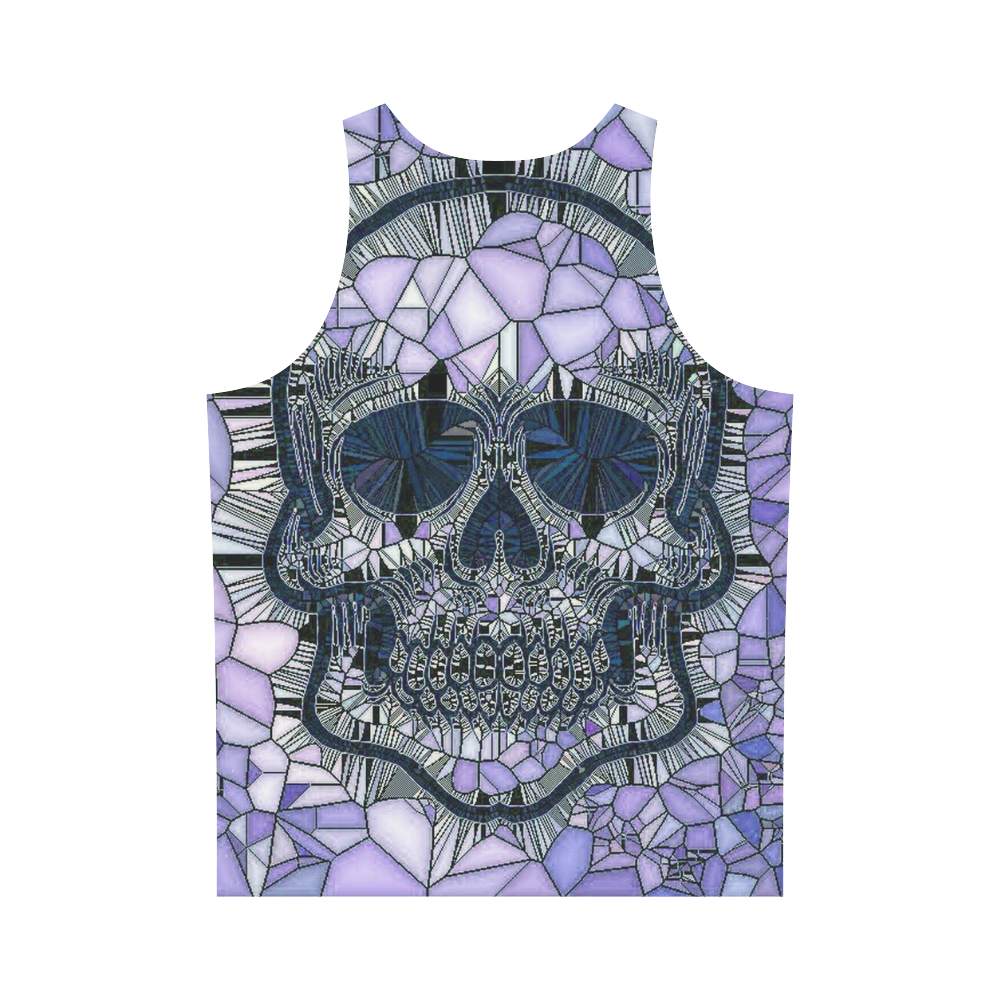 Glass Mosaic Skull, blue by JamColors All Over Print Tank Top for Men (Model T43)