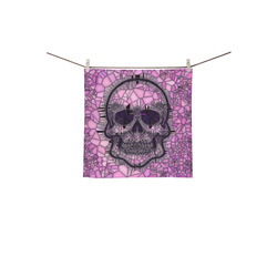 Glass Mosaic Skull,pink by JamColors Square Towel 13“x13”