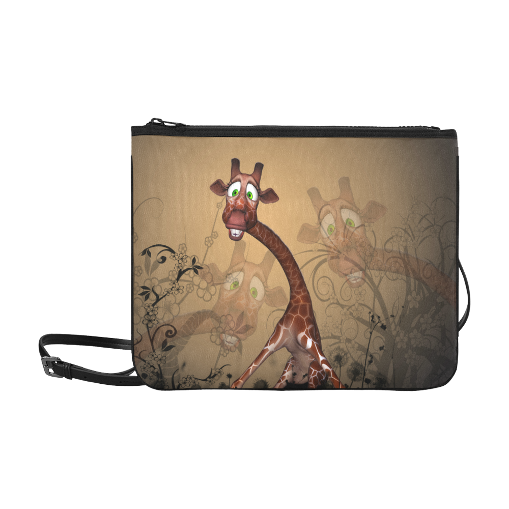 Sweet, cute giraffe Slim Clutch Bag (Model 1668)