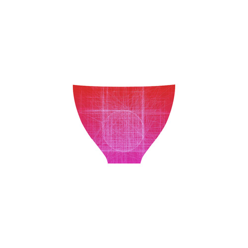 Hot Mess, Red, Pink and Purple Retro Glitch Custom Bikini Swimsuit (Model S01)