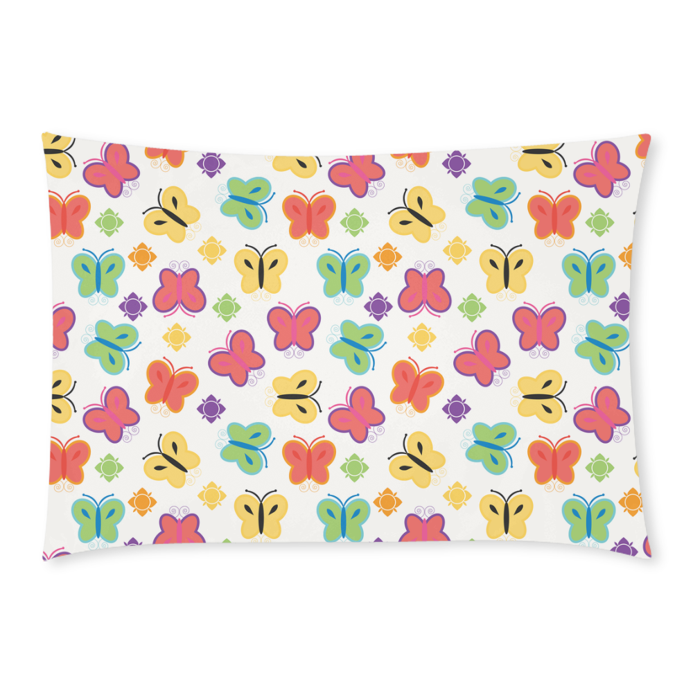 colorful butterfly Custom Rectangle Pillow Case 20x30 (One Side)