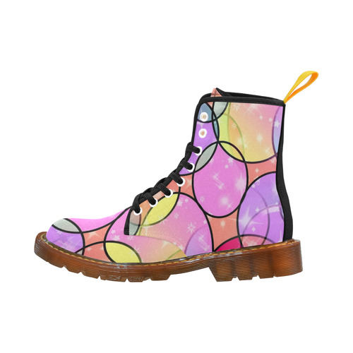 Round Pattern by Popart Lover Martin Boots For Women Model 1203H