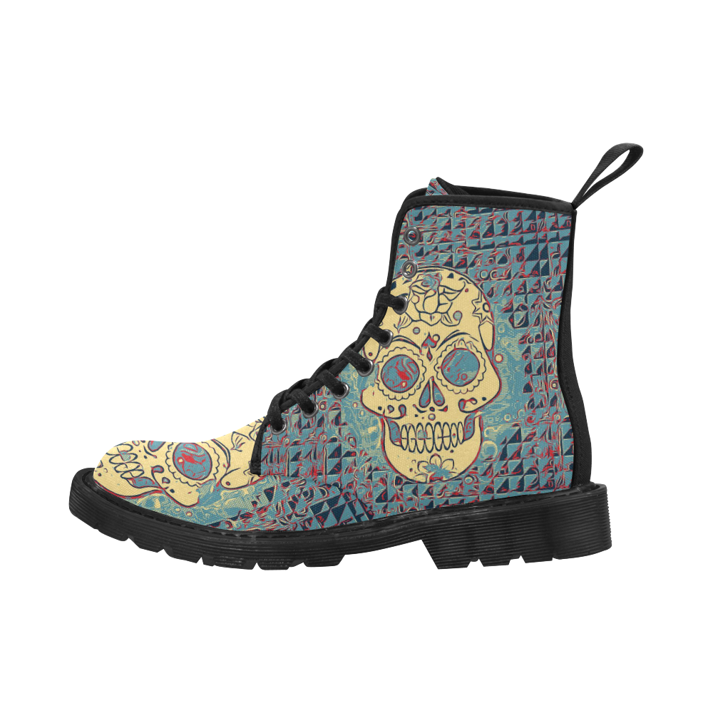 Trendy Skull 5171B by JamColors Martin Boots for Women (Black) (Model 1203H)