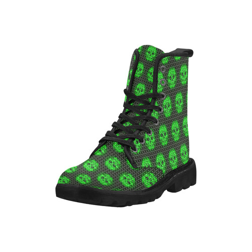 skulls and dotts, green by JamColors Martin Boots for Men (Black) (Model 1203H)
