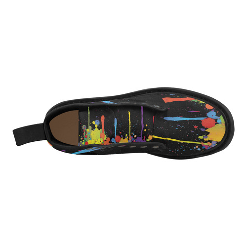 Crazy multicolored running SPLASHES Martin Boots for Men (Black) (Model 1203H)