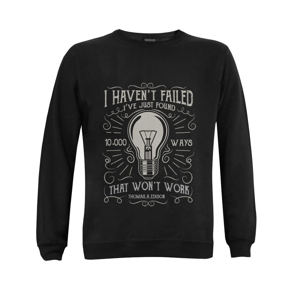 10000 Ways Black Gildan Crewneck Sweatshirt(NEW) (Model H01)
