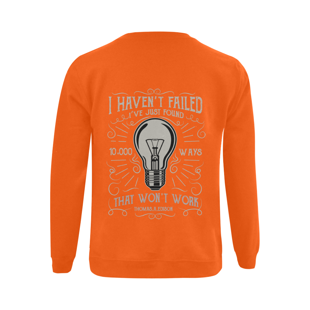 10000 Ways Orange Gildan Crewneck Sweatshirt(NEW) (Model H01)