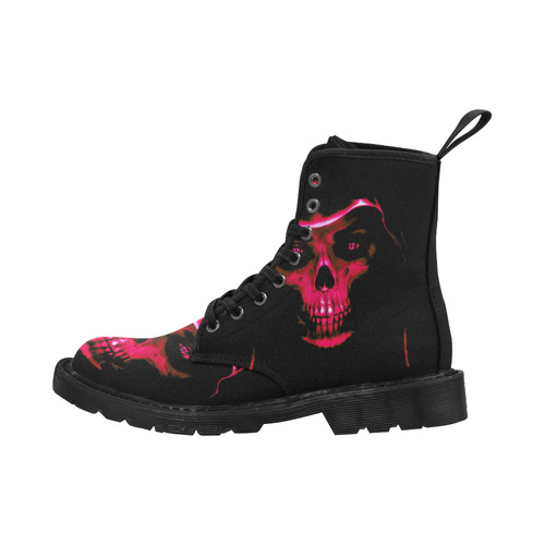 glowing fantasy Death mask,pink by FeelGood Martin Boots for Women (Black) (Model 1203H)