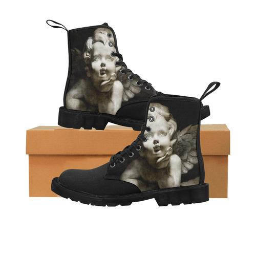 cute vintage Guardian Angel 2 by FeelGood Martin Boots for Men (Black) (Model 1203H)