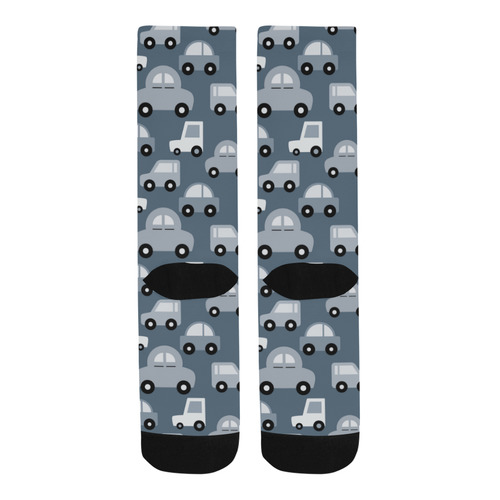 gray cartoon cars Trouser Socks