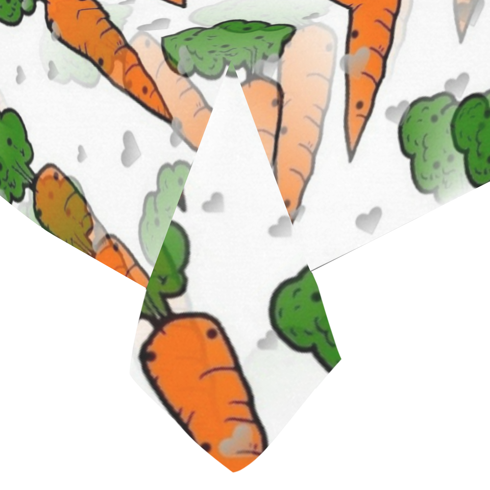 Carrot Popart by NIco Bielow Cotton Linen Tablecloth 60"x 84"