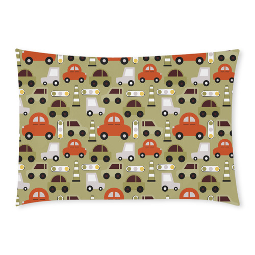 toy cars pattern Custom Rectangle Pillow Case 20x30 (One Side)
