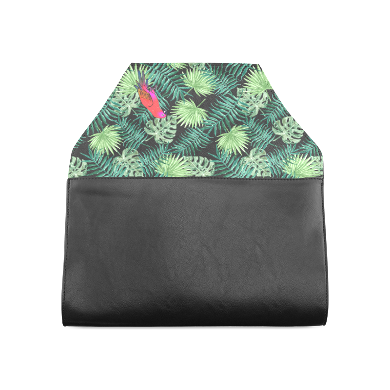 Parrot And Leaves Clutch Bag (Model 1630)