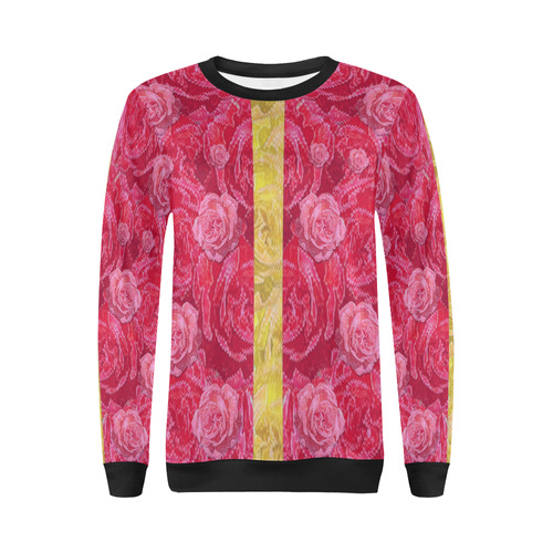 Rose and roses and another rose All Over Print Crewneck Sweatshirt for Women (Model H18)