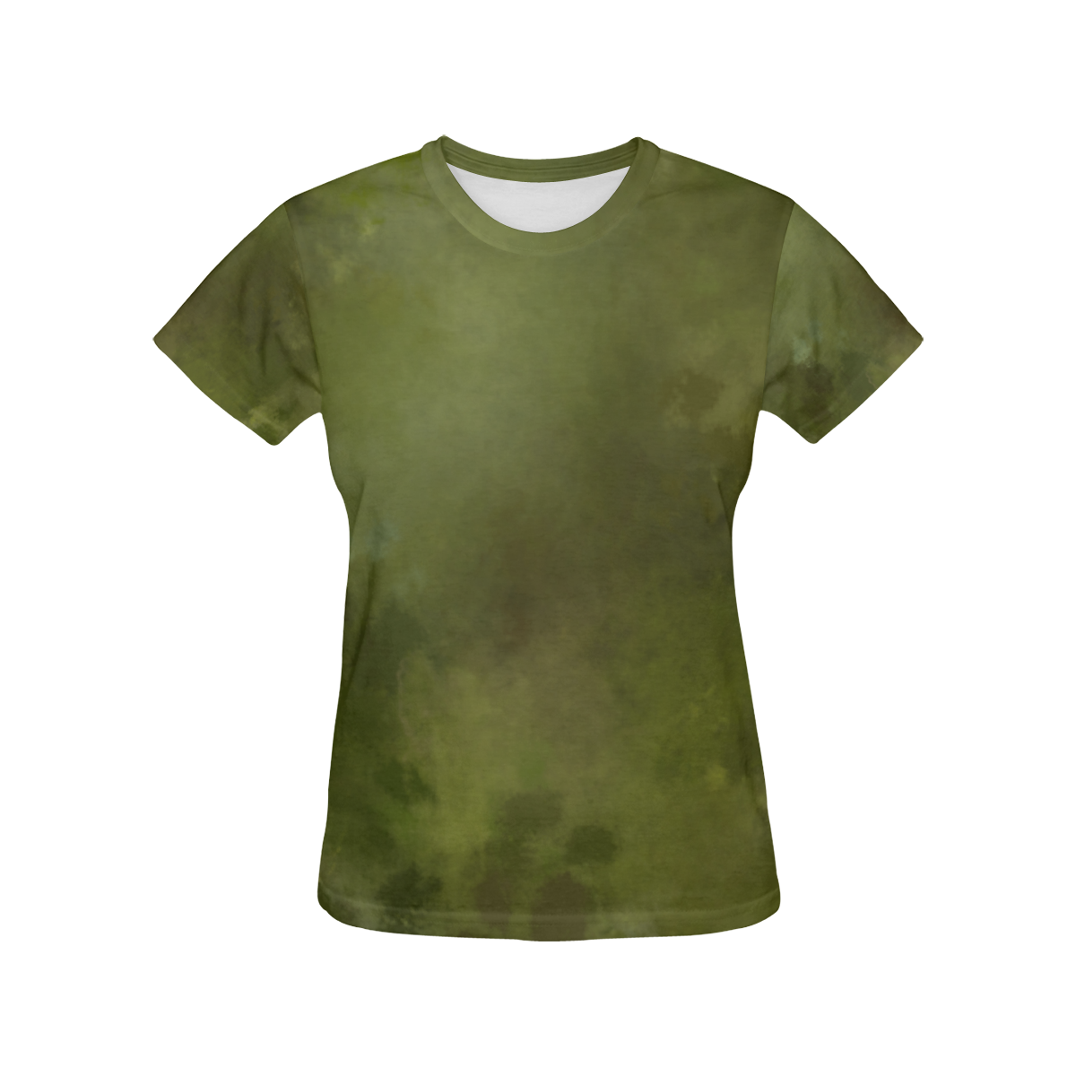 Green brown batik look All Over Print T-Shirt for Women (USA Size) (Model T40)