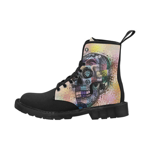Amazing Skull B by JamColors Martin Boots for Men (Black) (Model 1203H)