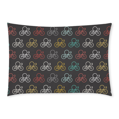 bicycle seamless Custom Rectangle Pillow Case 20x30 (One Side)