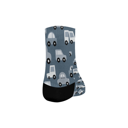 gray cartoon cars Quarter Socks