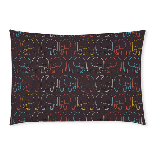 elephant pattern Custom Rectangle Pillow Case 20x30 (One Side)