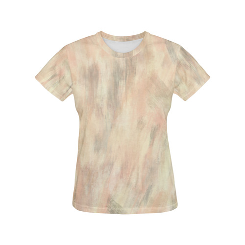 Bisque salmon grey look All Over Print T-Shirt for Women (USA Size) (Model T40)