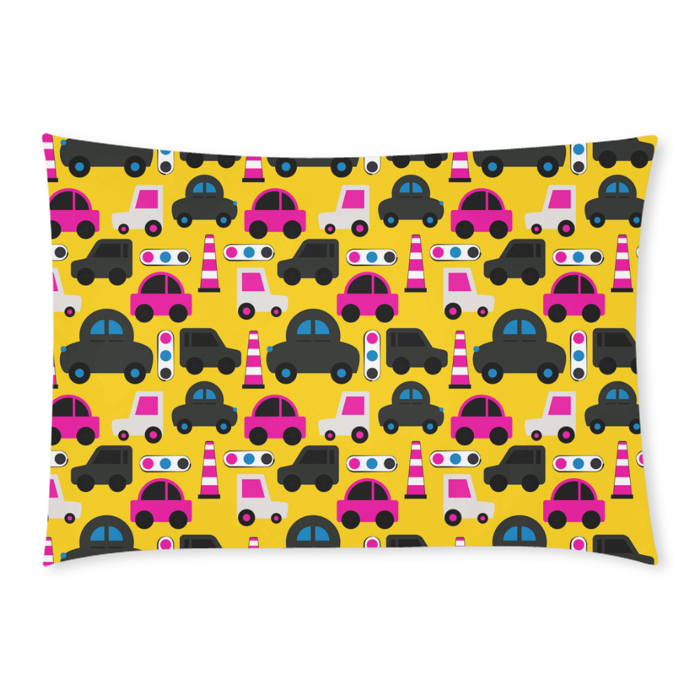 toy cars yellow Custom Rectangle Pillow Case 20x30 (One Side)