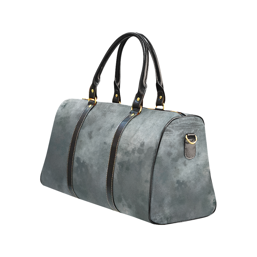 Dark grey letter vintage batik look New Waterproof Travel Bag/Small (Model 1639)