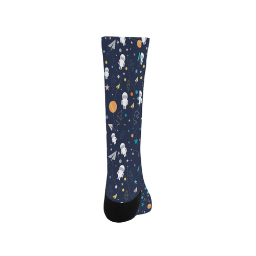 cartoon astronaut doodle Trouser Socks