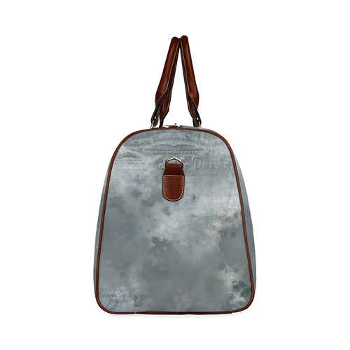 Dark grey letter vintage batik look Waterproof Travel Bag/Small (Model 1639)