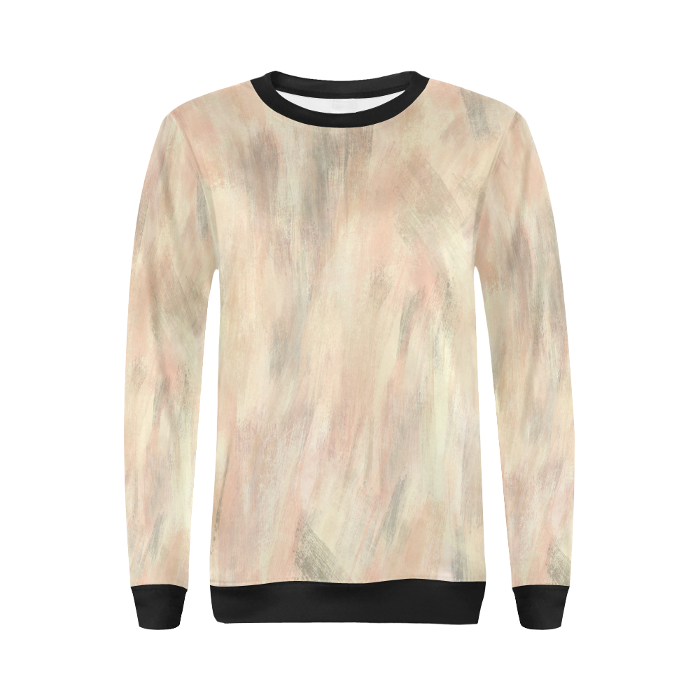 Bisque salmon grey look All Over Print Crewneck Sweatshirt for Women (Model H18)
