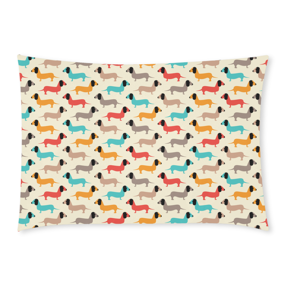 dog fabric Custom Rectangle Pillow Case 20x30 (One Side)