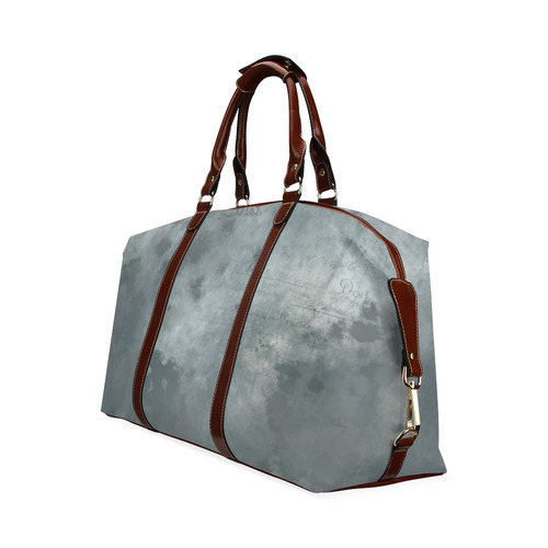 Dark grey letter vintage batik look Classic Travel Bag (Model 1643) Remake
