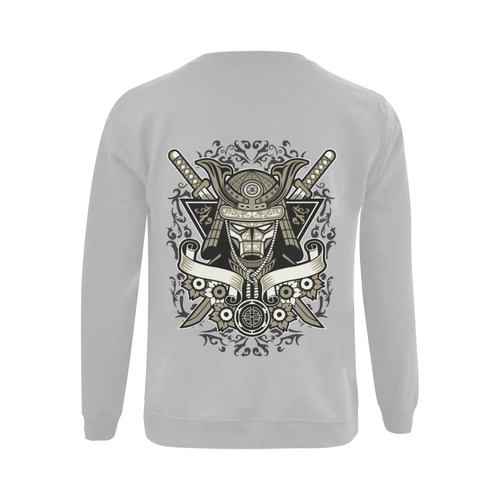 Samurai Grey Gildan Crewneck Sweatshirt(NEW) (Model H01)