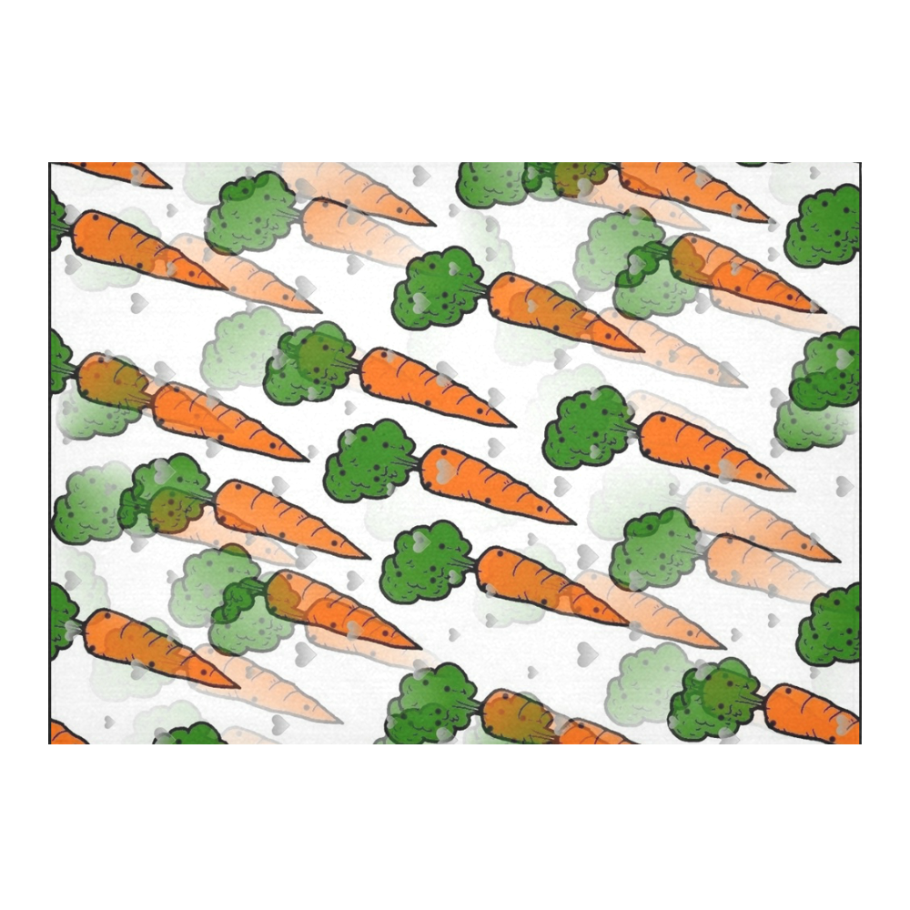 Carrot Popart by NIco Bielow Cotton Linen Tablecloth 60"x 84"