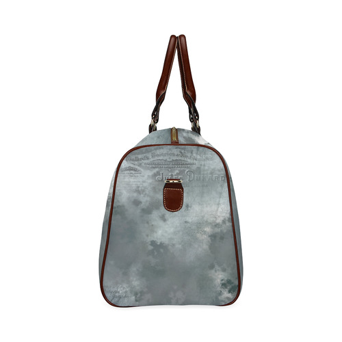 Dark grey letter vintage batik look Waterproof Travel Bag/Large (Model 1639)