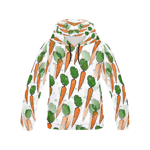 Carrot Popart by NIco Bielow All Over Print Hoodie for Women (USA Size) (Model H13)