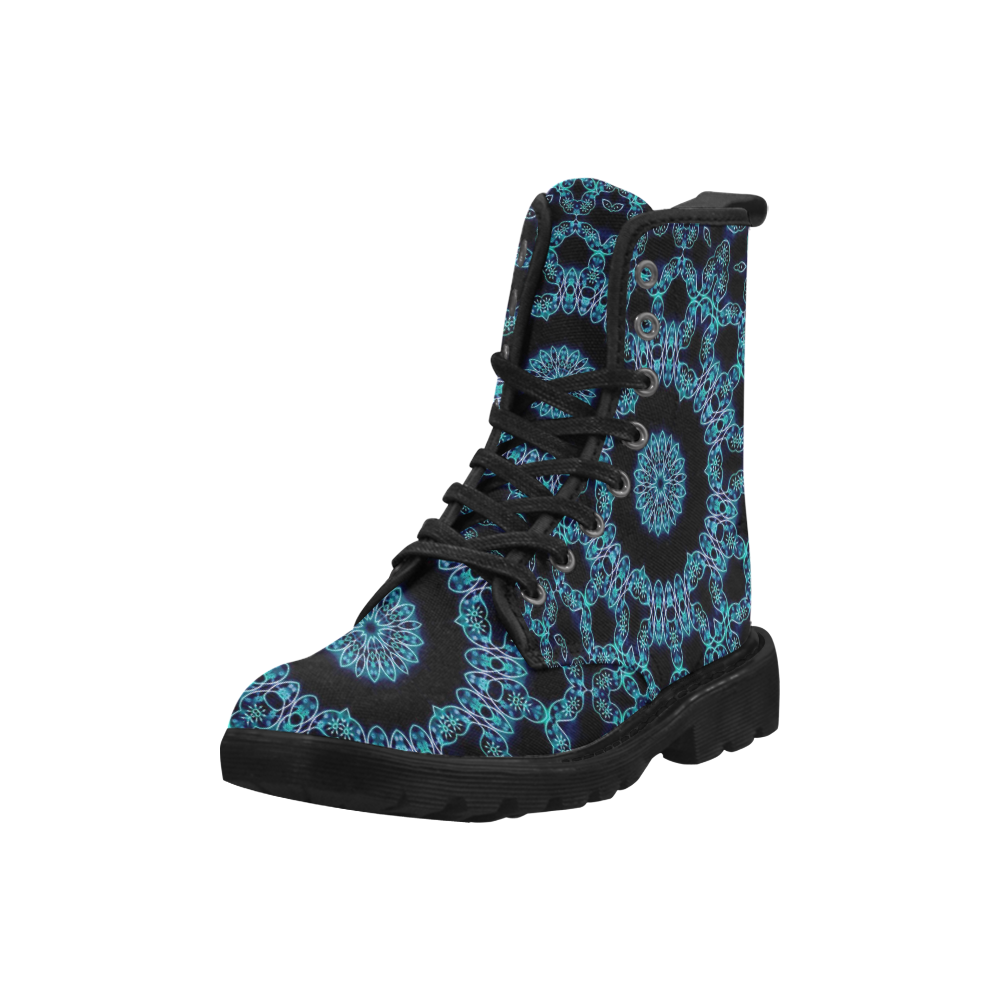 amazing mandala 29 by JamColors Martin Boots for Women (Black) (Model 1203H)