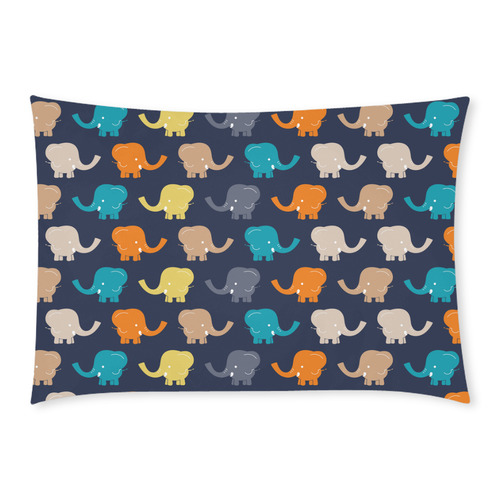 cute elephant Custom Rectangle Pillow Case 20x30 (One Side)