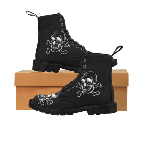 Skull 816 (Halloween) Martin Boots for Women (Black) (Model 1203H)