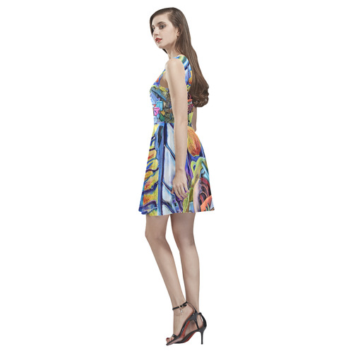 inspired dress by spontaneart Thea Sleeveless Skater Dress(Model D19)