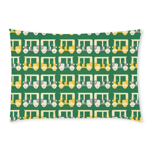 green auto rickshaw Custom Rectangle Pillow Case 20x30 (One Side)