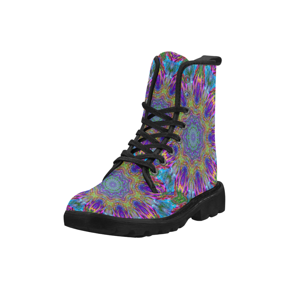 amazing mandala 28 by JamColors Martin Boots for Men (Black) (Model 1203H)
