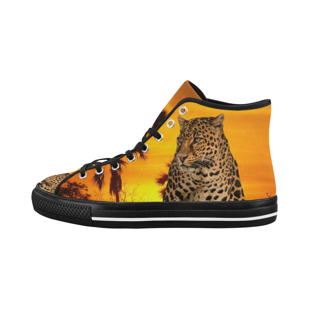 Leopard and Sunset Vancouver H Women's Canvas Shoes (1013-1)