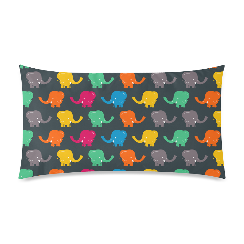 cartoon elephant Rectangle Pillow Case 20"x36"(Twin Sides)