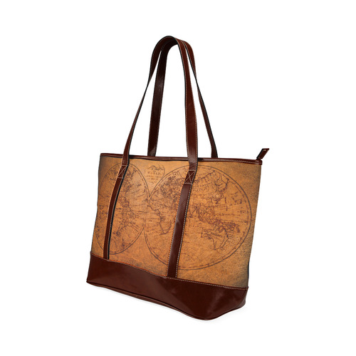 old world map tote handbag Tote Handbag (Model 1642)