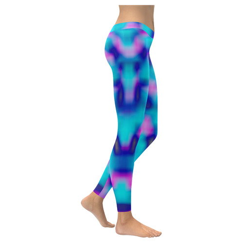 Colorful design by J.Stas Women's Low Rise Leggings (Invisible Stitch) (Model L05)